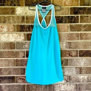 Nike Aqua Blue Mesh Racerback Tank Top M